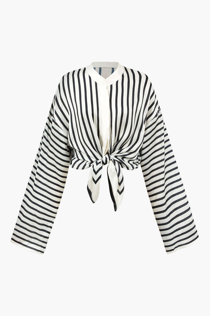 Luxe Satin Stripe Shirt