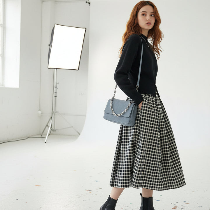 Nordic Edge Split-Hem Knit