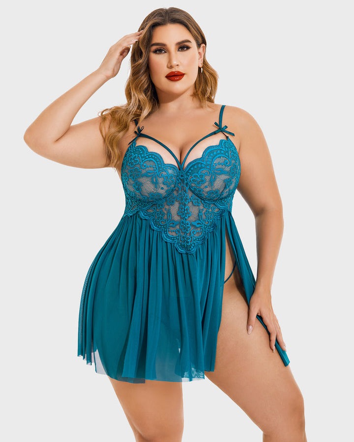 Veralyn – Plus Size Mesh Babydoll