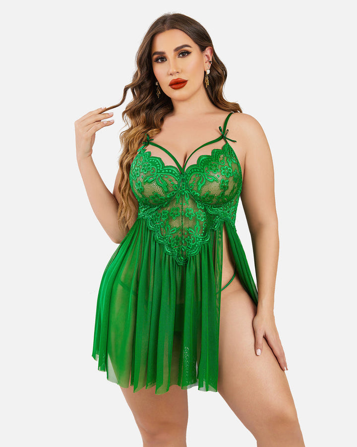 Veralyn – Plus Size Mesh Babydoll