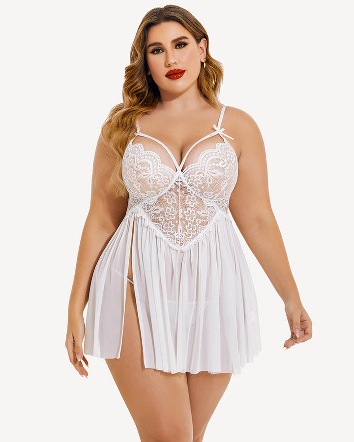 Veralyn – Plus Size Mesh Babydoll