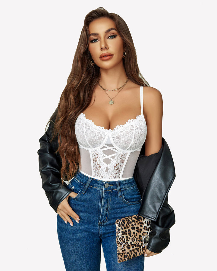 Vyrielle – Floral Lace Corset Set