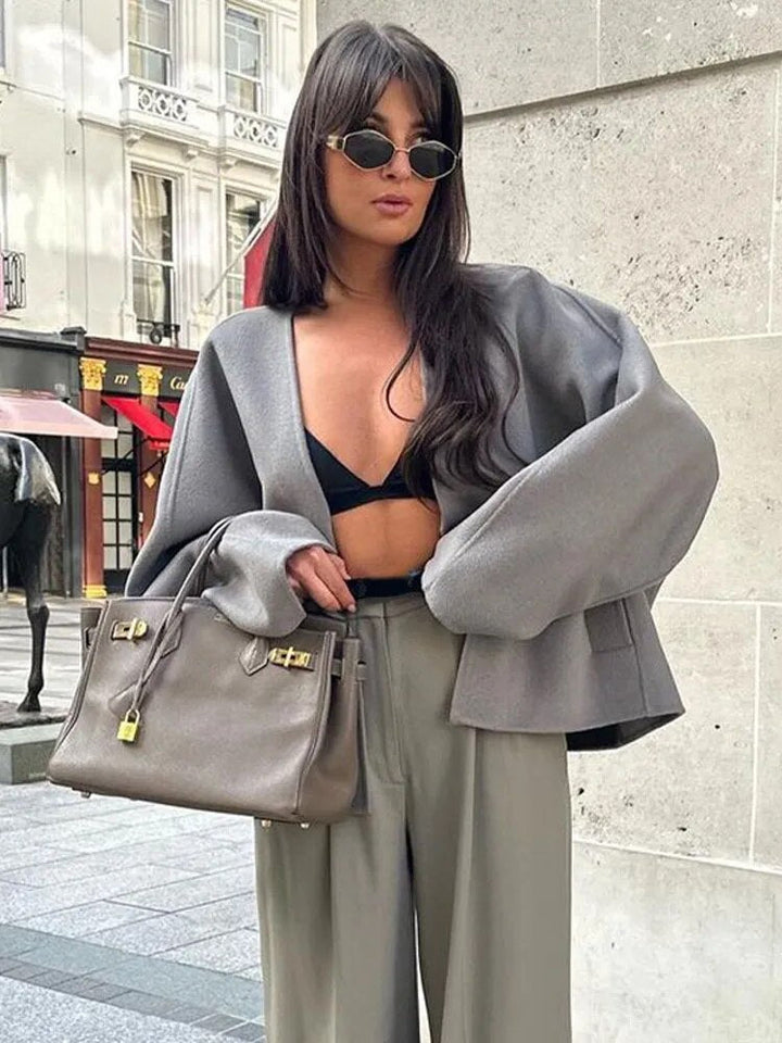 Monroe Oversized Cropped Blazer