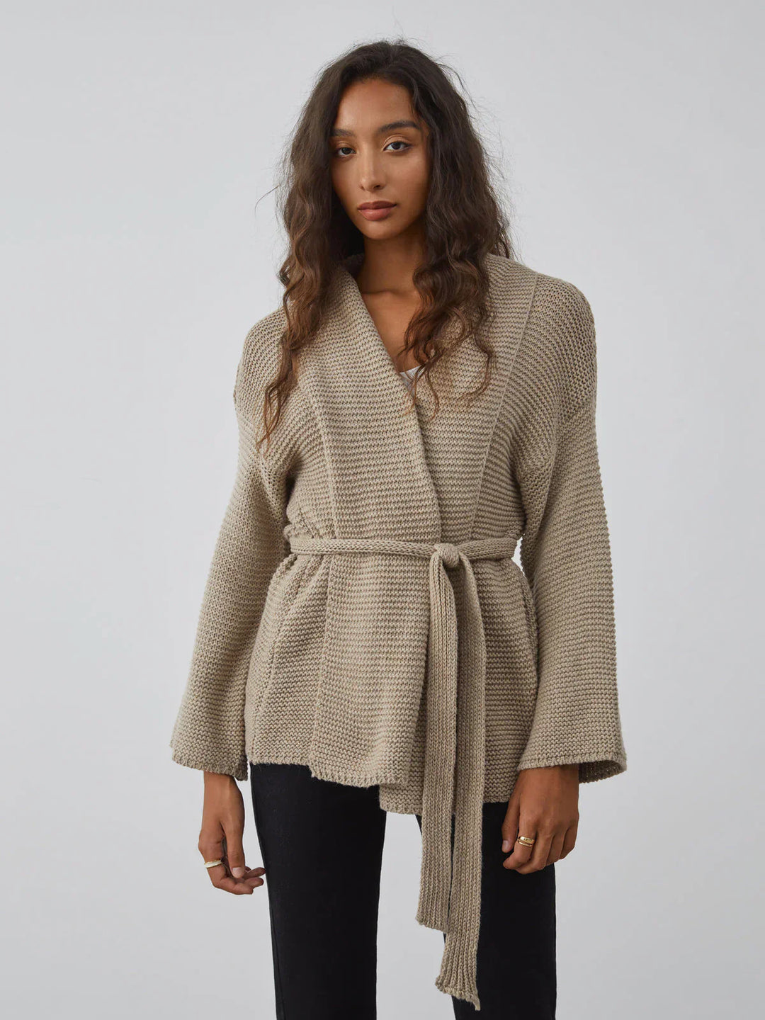 Sierra Dunes Knit Belted Cardigan
