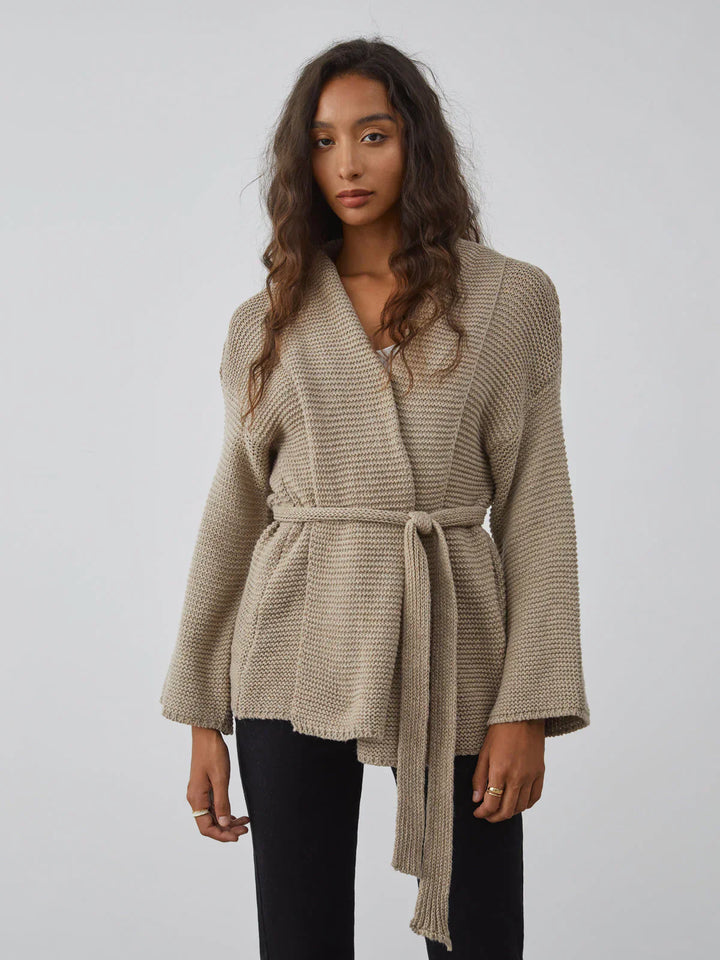 Sierra Dunes Knit Belted Cardigan