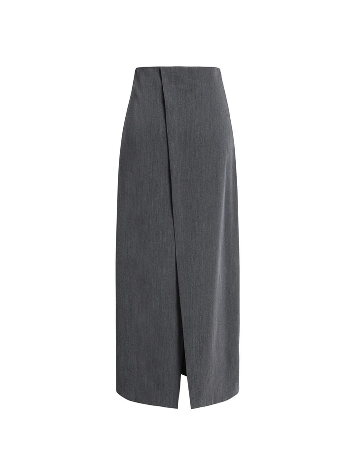 Professional Loose Elegant Slit Maxi Skirt