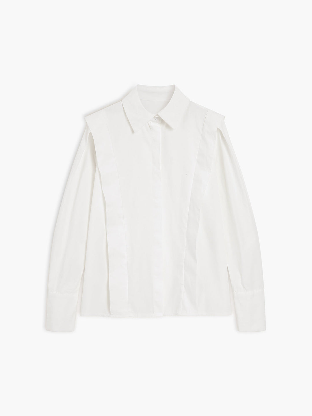 Structured Puff Sleeve Button-Up Shirt