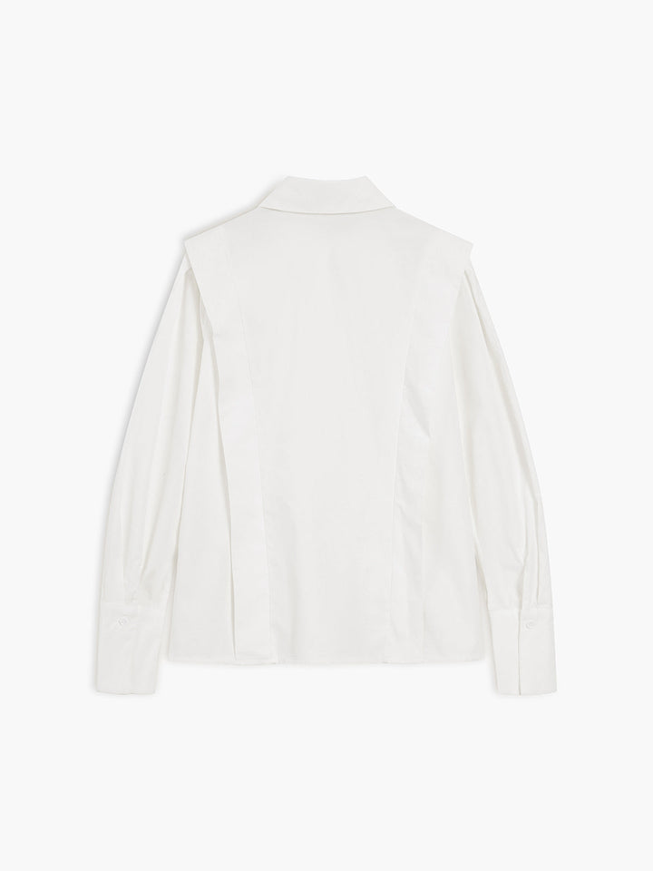Structured Puff Sleeve Button-Up Shirt