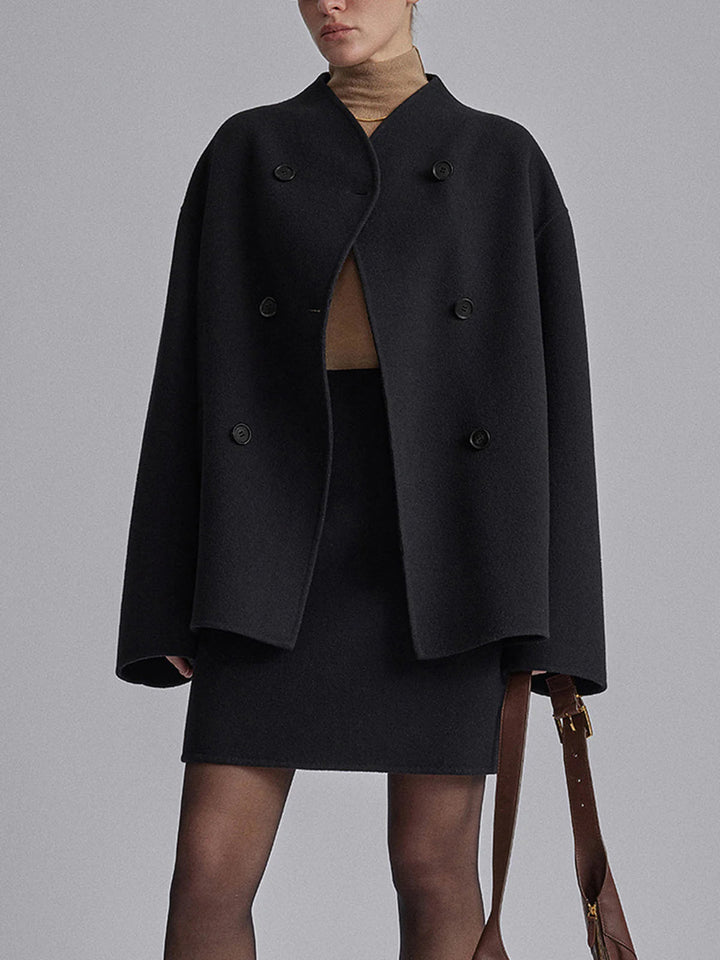 Sable Double-Breasted Coat