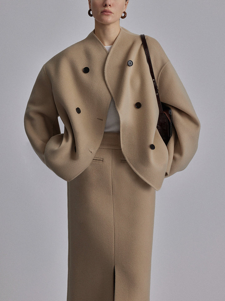 Sable Double-Breasted Coat