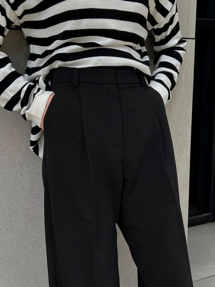 Must-have High-Waist Wide Leg Black Pants