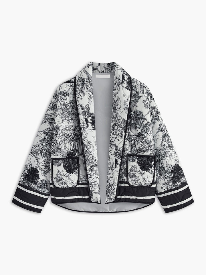 Noir Sketch Contrast-Trim Jacket