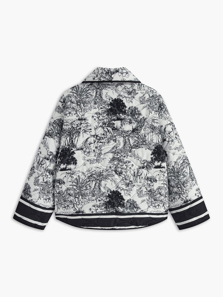 Noir Sketch Contrast-Trim Jacket