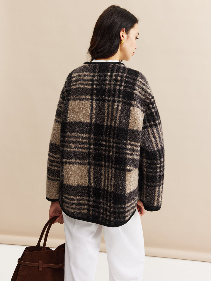 Aspen Plaid Wool-Blend Jacket