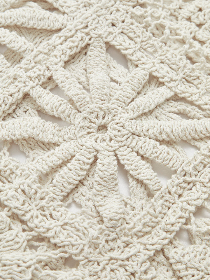 Solana Crochet Button-Up Cardigan
