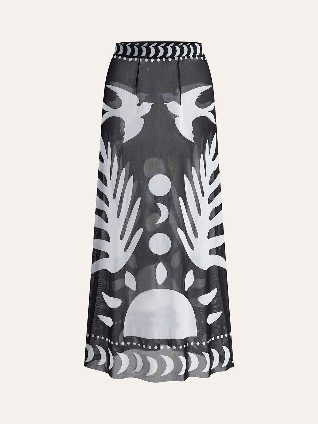 Palm Cove Sheer Cover-Up Skirt And Swim Suit
