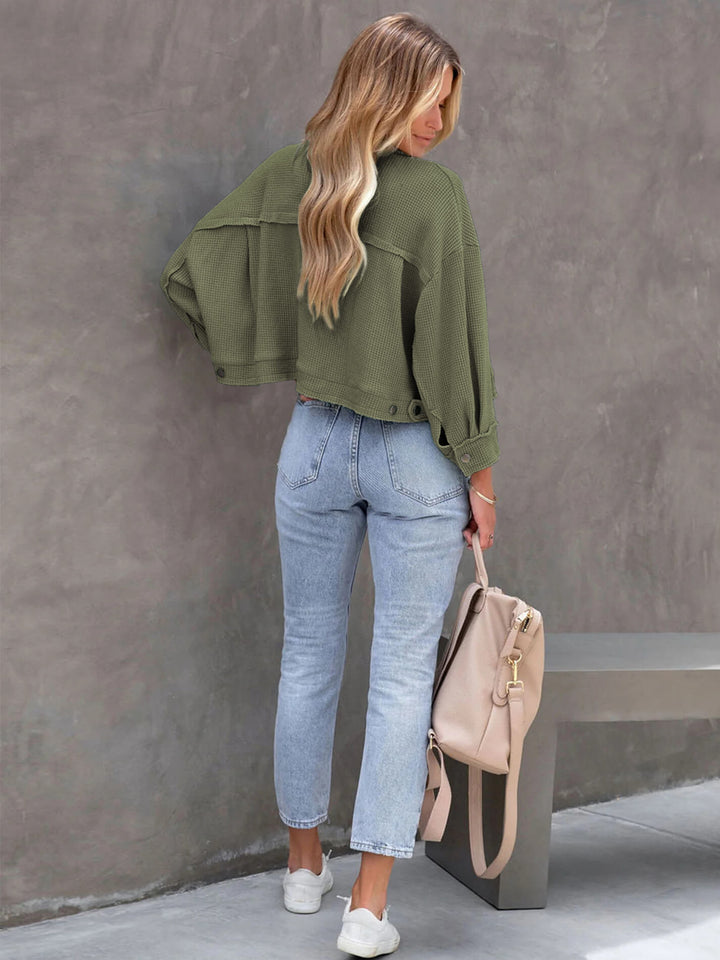 Evergreen Escape Waffle Jacket