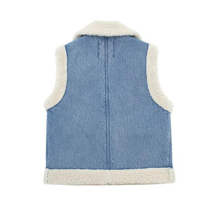 Mossburn Sherpa Lined Denim Vest