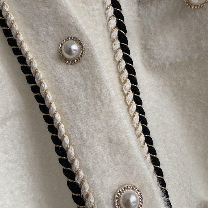 Seraphine Chain Trim Tweed Cardigan