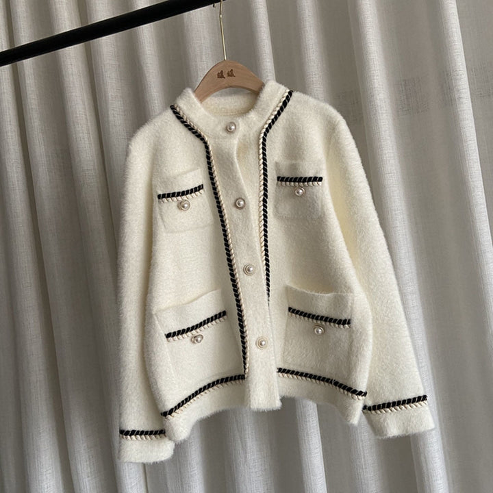 Seraphine Chain Trim Tweed Cardigan