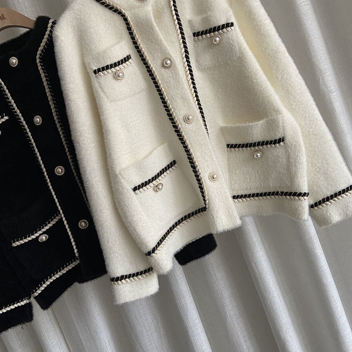 Seraphine Chain Trim Tweed Cardigan