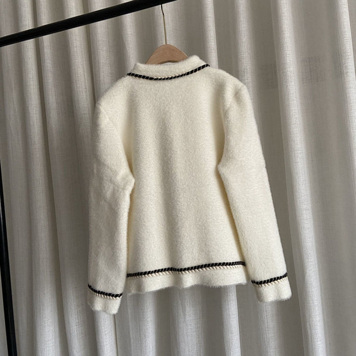 Seraphine Chain Trim Tweed Cardigan