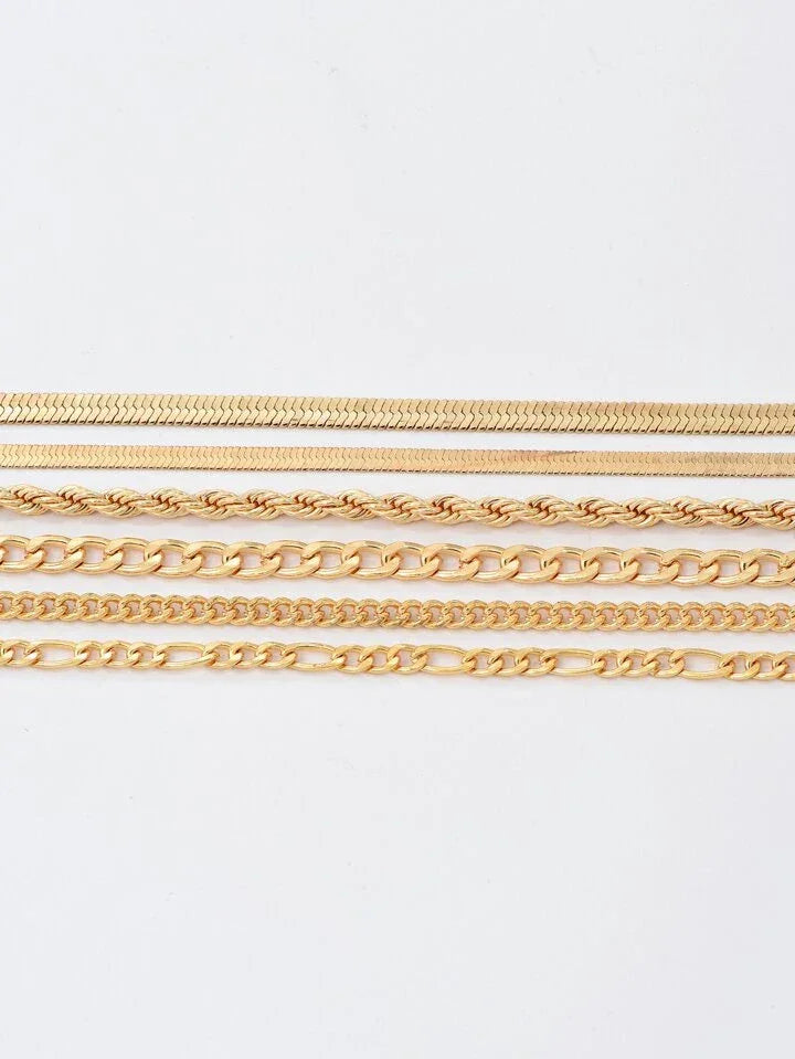 Golden Glow Stack – 6-Piece Bracelet Set