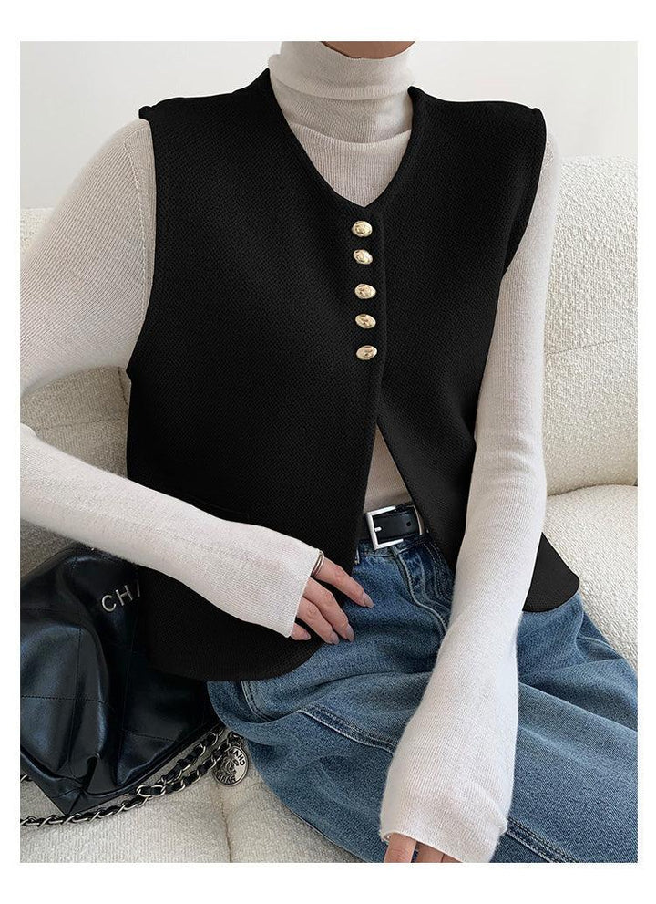Old Money Style Split Sweater Vest