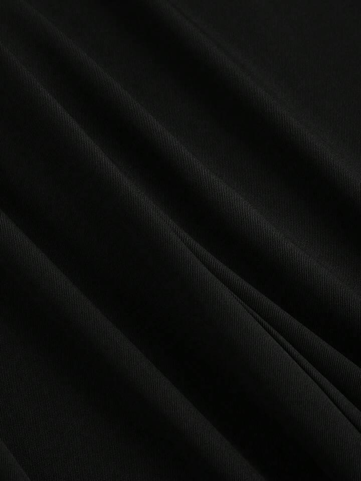 High-Waisted Wide‑Leg Black Trousers