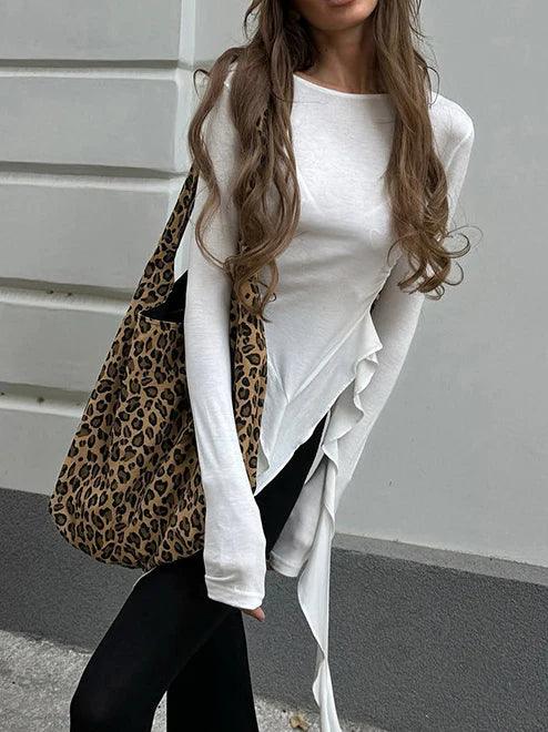 Modern Muse Asymmetrical Ruffle Blouse