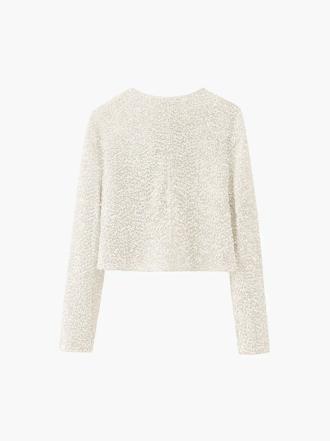 Sequined Velvet Bowknot Decor Blouse