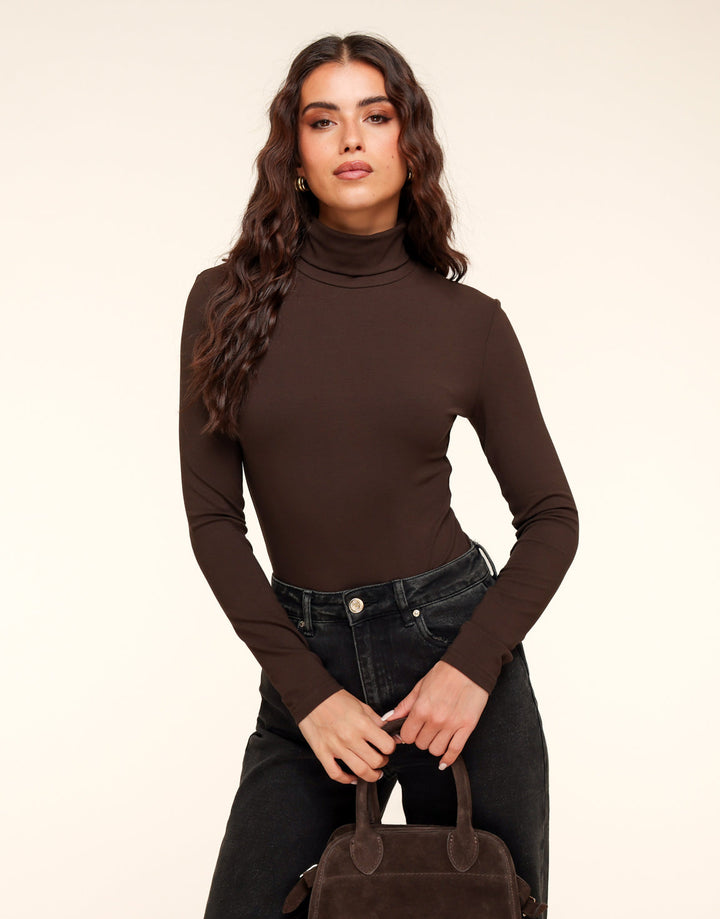Dark Brown Basic High Neck - Body