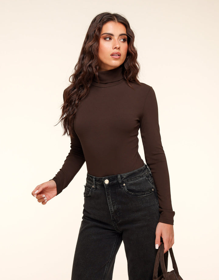 Dark Brown Basic High Neck - Body