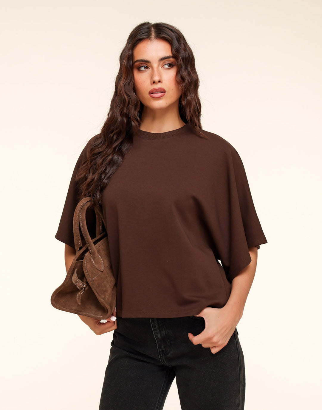 Dark brown Oversized SS - T-shirt