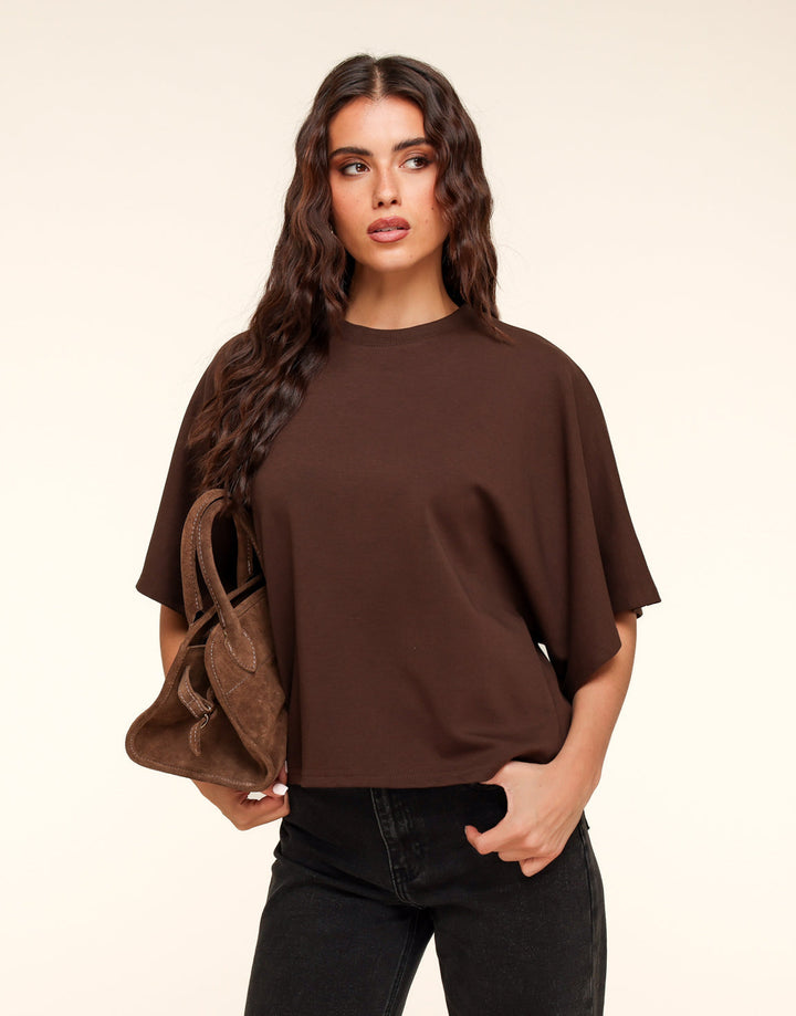 Dark brown Oversized SS - T-shirt