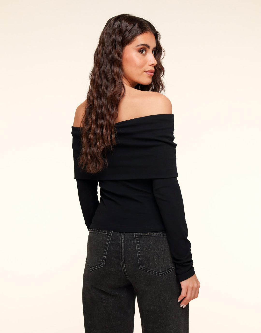 Black Off Shoulder - Top