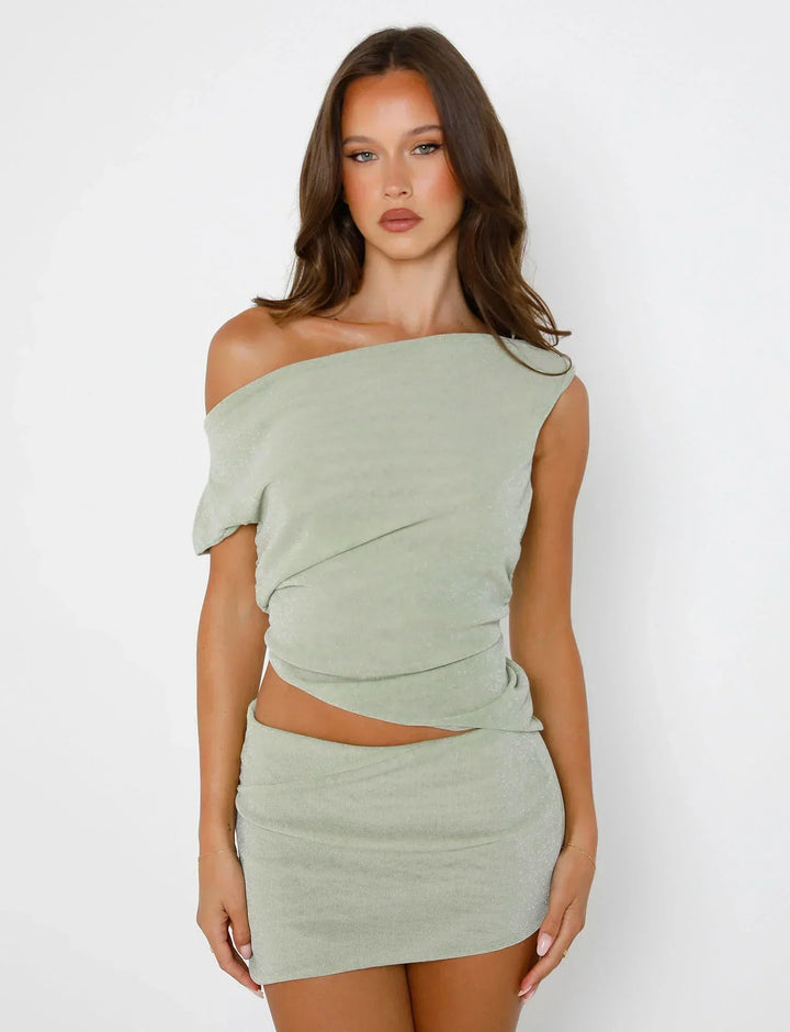 Lori Asymmetric Drape Set