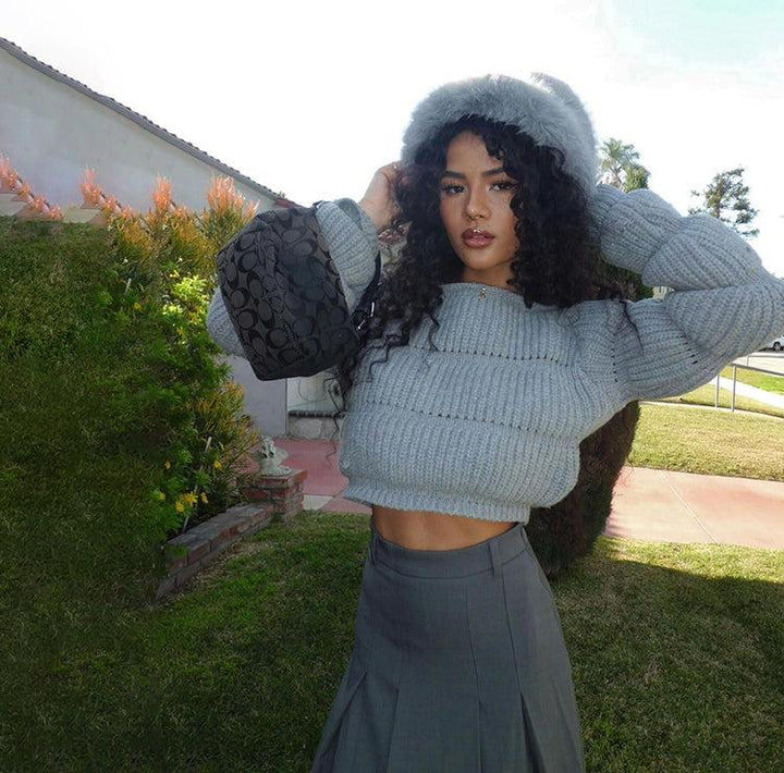 Noelle Off-Shoulder Knit Jumper