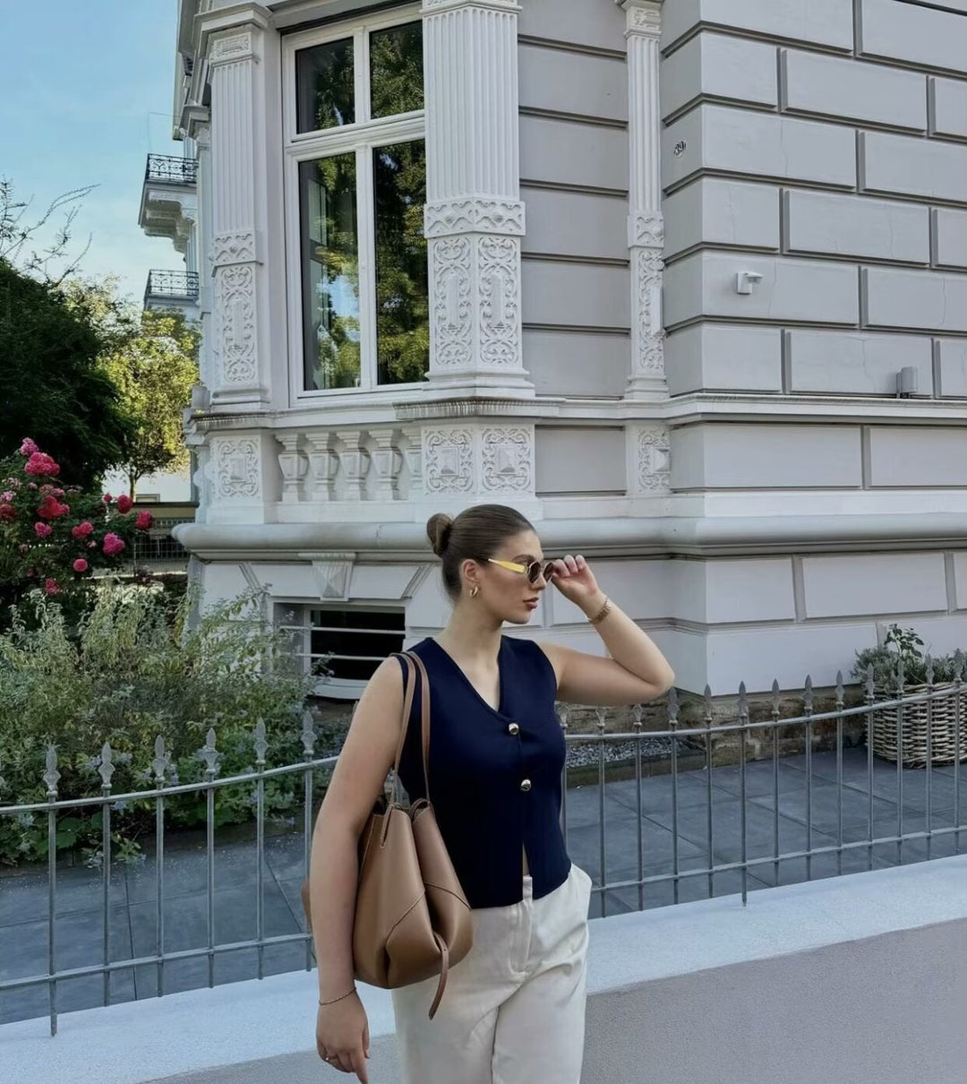 Saville Sculpted Button Vest