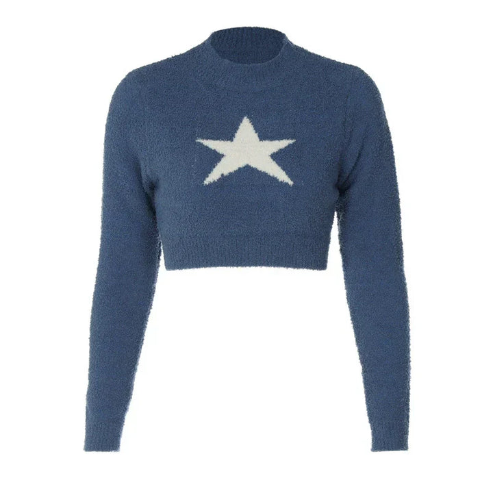 Nova Star Cropped Knit Sweater