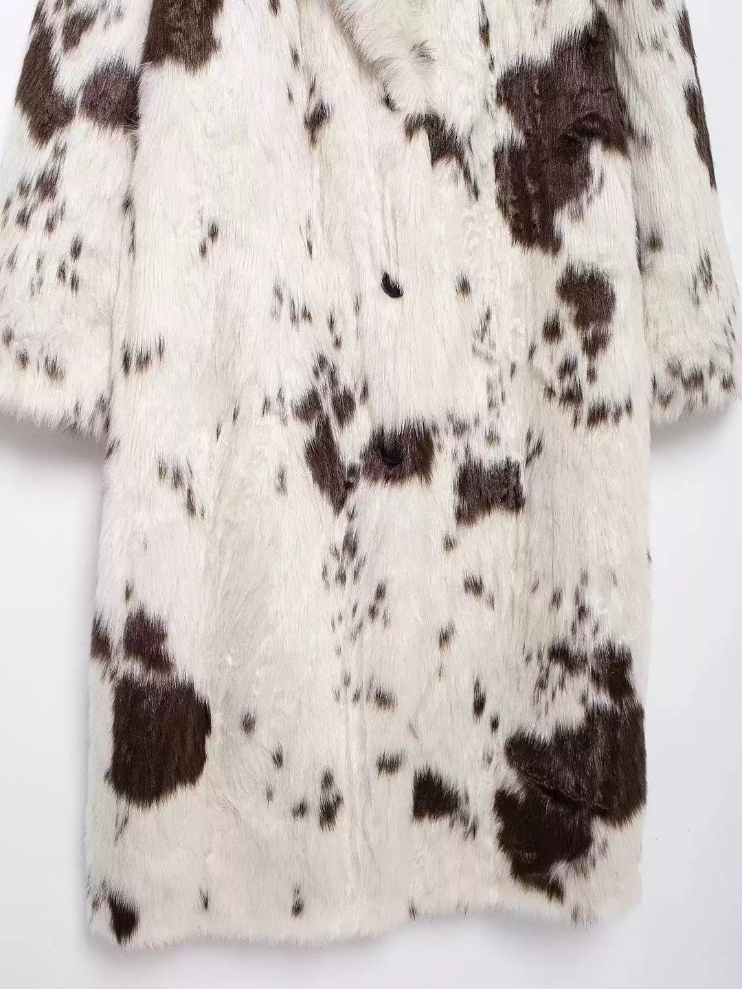 Dallas Faux Fur Cow Print Coat