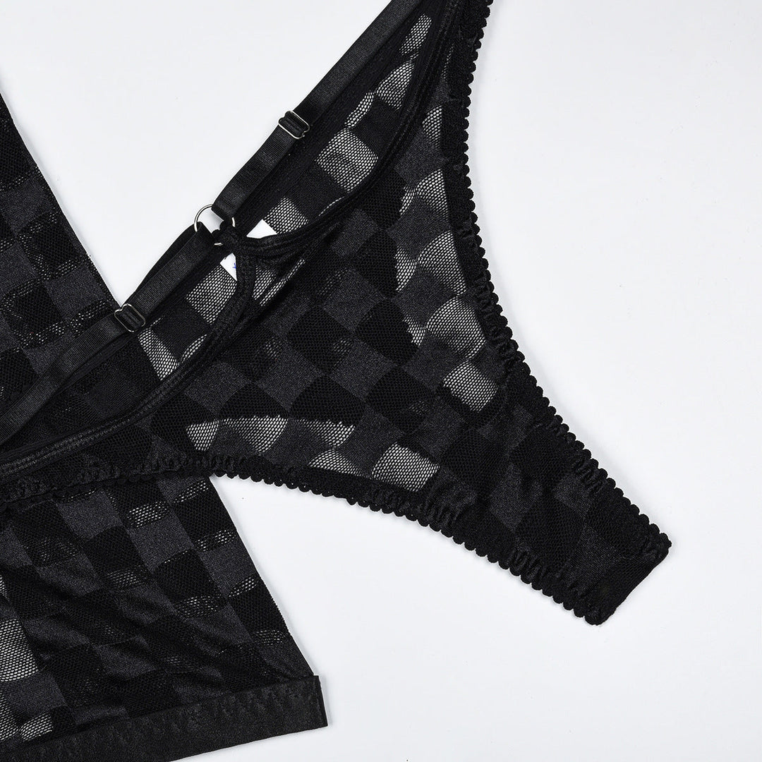 Thalia – Checkered Lingerie Set