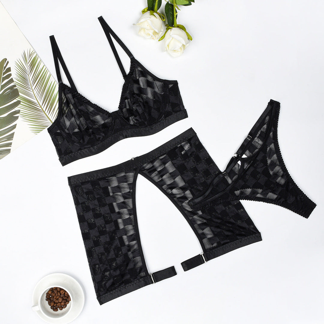 Thalia – Checkered Lingerie Set