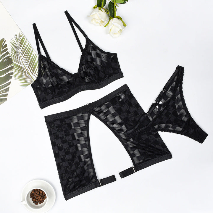 Thalia – Checkered Lingerie Set