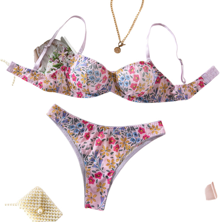 Amaris – Lavender Flower Lingerie Set