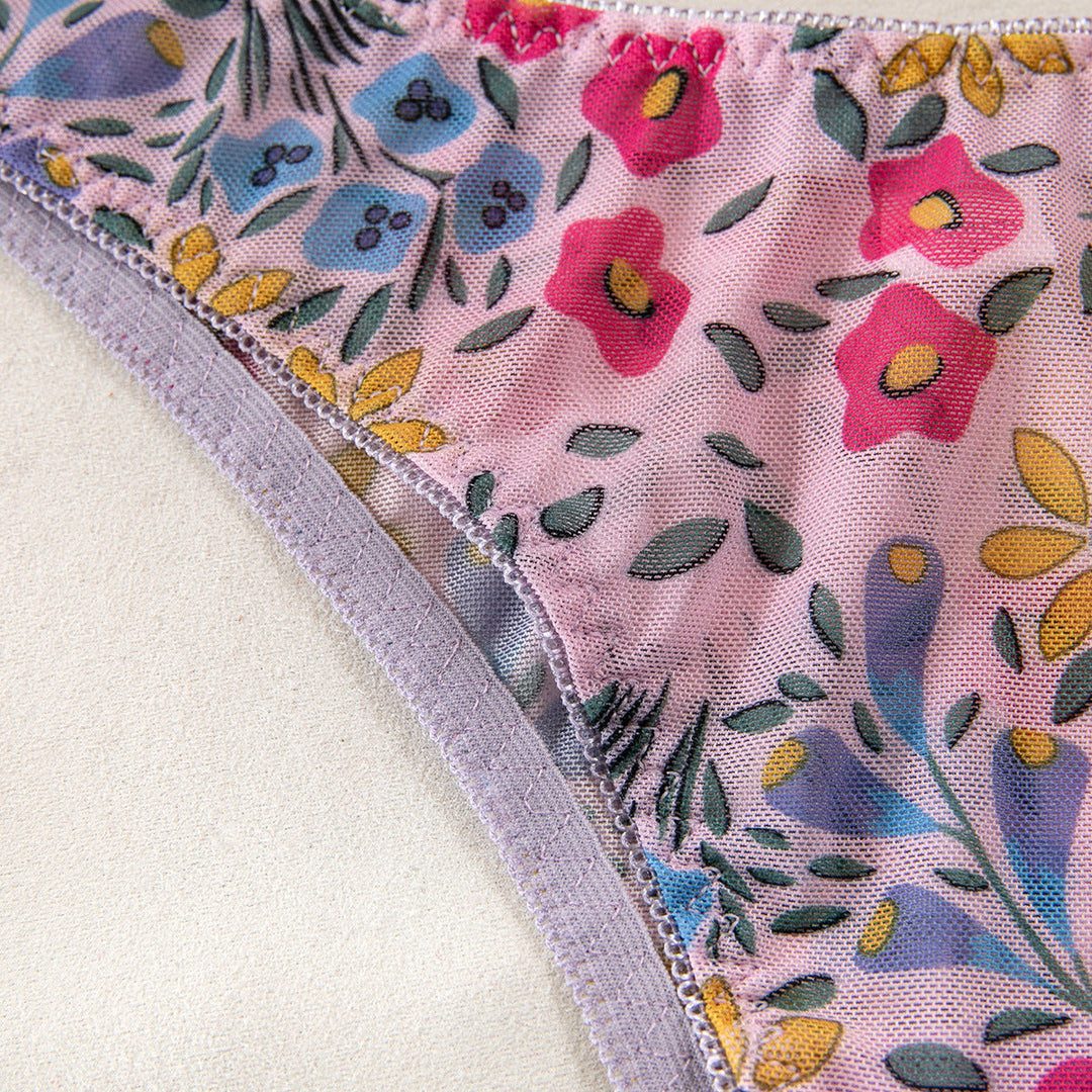 Amaris – Lavender Flower Lingerie Set