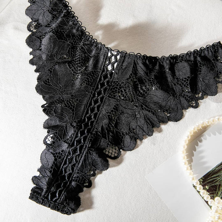 Viviette – Black Orchid Lingerie Set