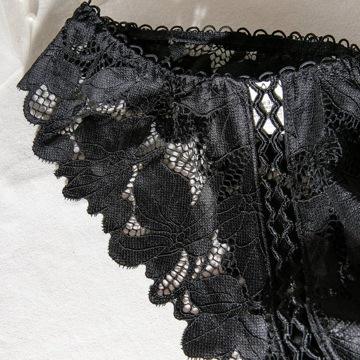 Viviette – Black Orchid Lingerie Set