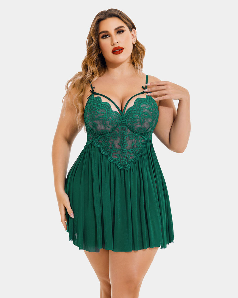 Veralyn – Plus Size Mesh Babydoll