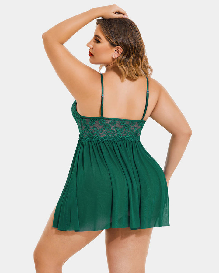 Veralyn – Plus Size Mesh Babydoll